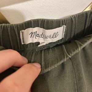 Madewell green cloth shorts
